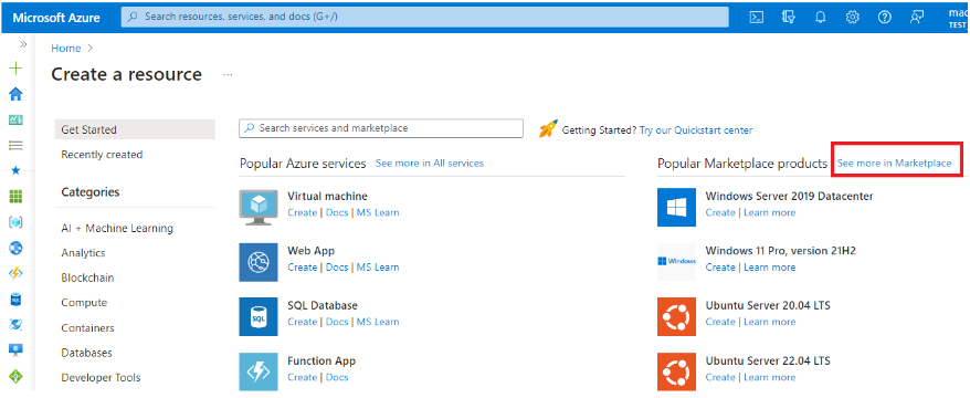 Create resource page